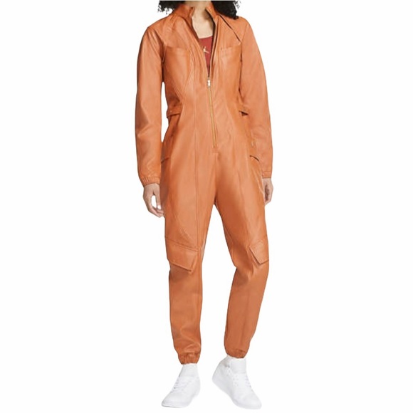 Jordan Pants - Jordan faux leather jumpsuit